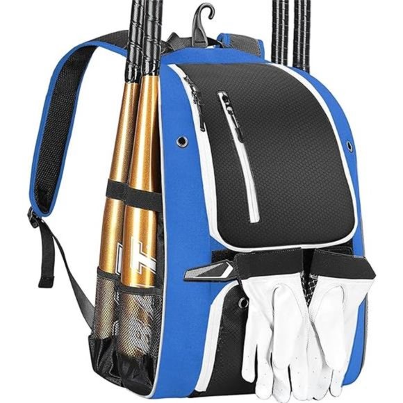 Baseball Backpack, Softball Bat Bag with Shoe Compartment, T Ball Equipment Gear - Picture 8 of 8